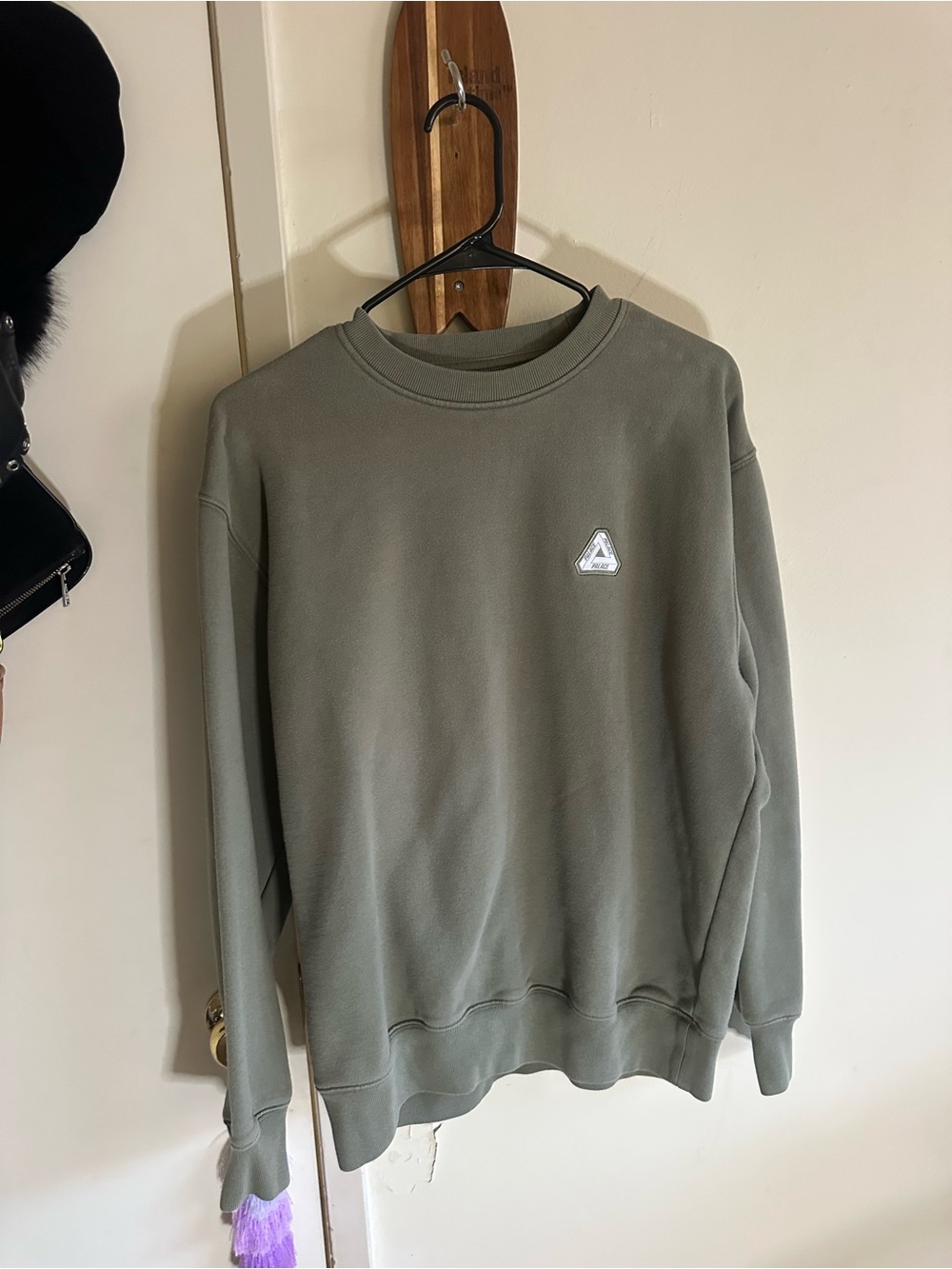 PALACE Olive Green Crewneck Sweatshirt